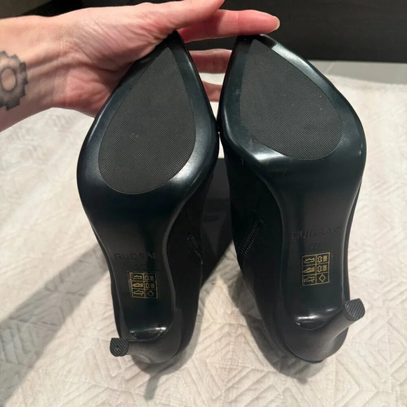 NEW Black Leather Pointed Toe Boots, Rudsak, Size 37 - Picture 2 of 4